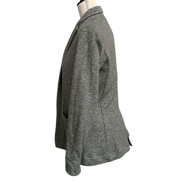 Lauren Conrad Green Gray Knit Blazer Open Front Cotton Sweater Jacket Size XS - Picture 8 of 14